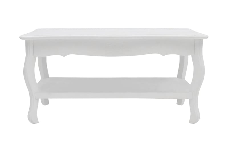 Soffbord med hylla MDF vit - Vit - Vardagsrumsmöbler - Vardagsrumsbord