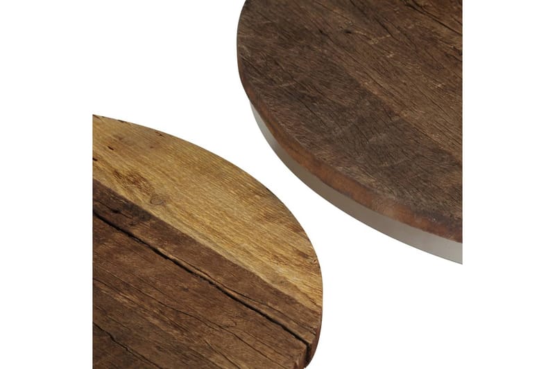 Soffbord set 2 st återvunnet trä och stål - Brun - Alla Möbler - Bord - Soffbord