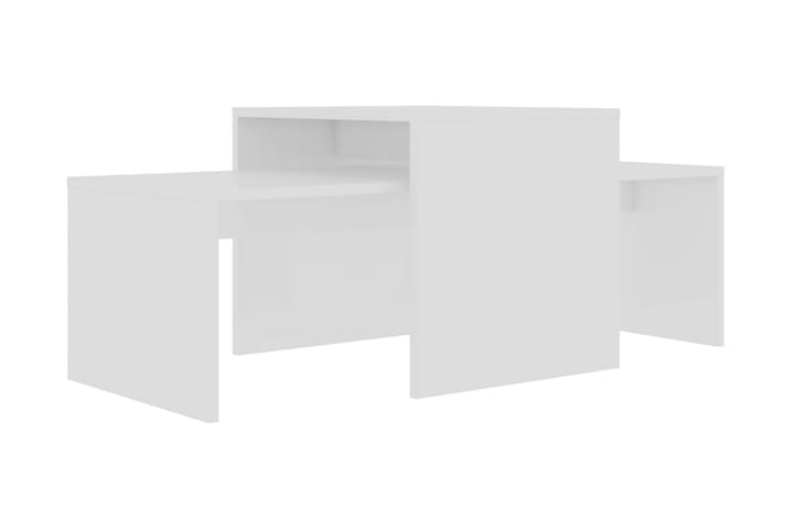 Soffbord set vit högglans 100x48x40 cm spånskiva - Vit - Alla Möbler - Bord - Soffbord