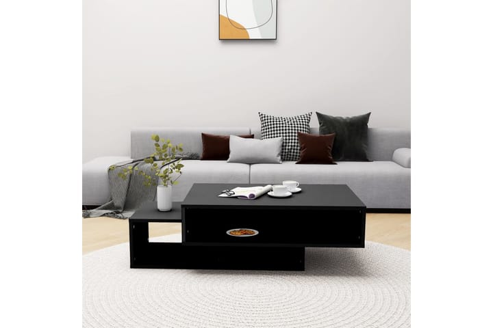 Soffbord svart 105x55x32 cm spånskiva - Svart - Vardagsrumsmöbler - Vardagsrumsbord