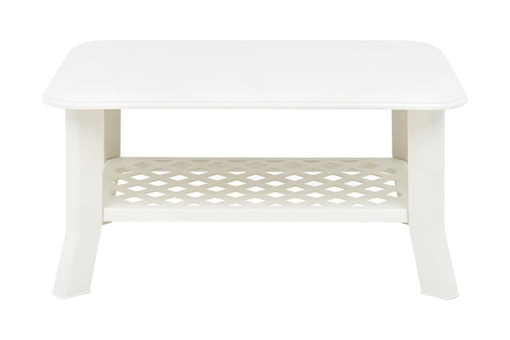 Soffbord vit 90x60x46 cm plast - Vit - Alla Möbler - Utemöbler - Konstrottingmöbler