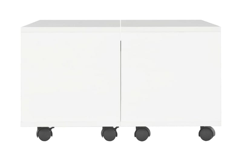 Soffbord vit högglans 60x60x35 cm spånskiva - Vit - Alla Möbler - Bord - Soffbord