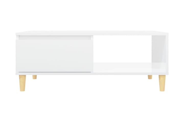 Soffbord vit högglans 90x60x35 cm spånskiva - Vit - Alla Möbler - Bord - Soffbord