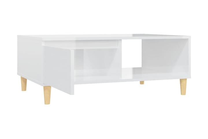 Soffbord vit högglans 90x60x35 cm spånskiva - Vit - Alla Möbler - Bord - Soffbord