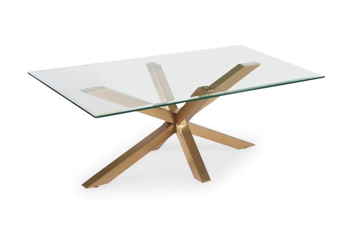 Split Soffbord 120 cm - Glas/Mässing - Vardagsrumsmöbler - Vardagsrumsbord