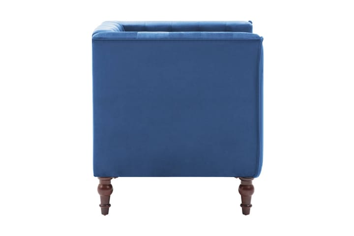 Fåtölj blå sammet - Blå - Alla Möbler - Fåtöljer & pallar - Chesterfieldfåtöljer