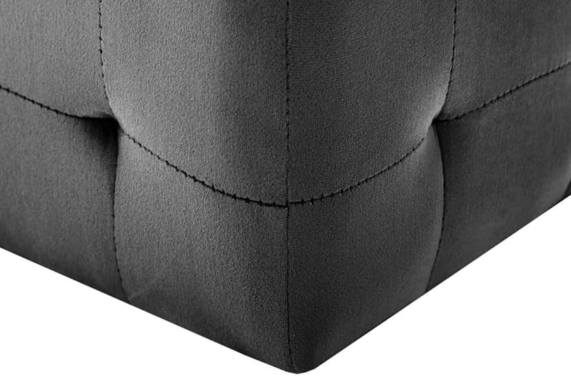 Sittpuff 2 st svart 30x30x30 cm sammetstyg - Svart - Alla Möbler - Fåtöljer & pallar - Puffar & sittpuffar