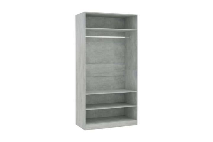 Garderob betonggrå 100x50x200 cm spånskiva - Grå - Alla Möbler - Förvaring - Garderober