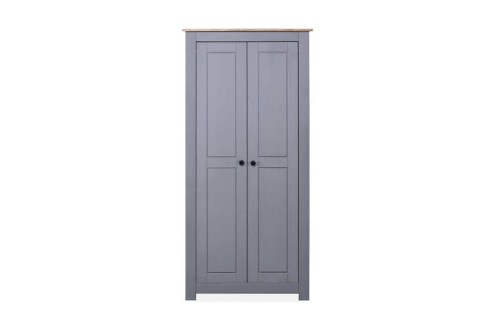 Garderob grå 80x50x171,5 cm massiv furu panama - Grå - Alla Möbler - Förvaring - Hallgarderober