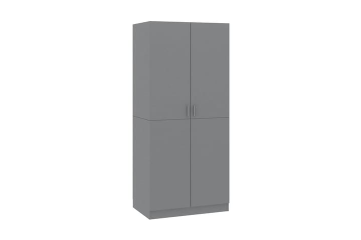 Garderob grå 80x52x180 cm spånskiva - Grå - Alla Möbler - Förvaring - Hallgarderober