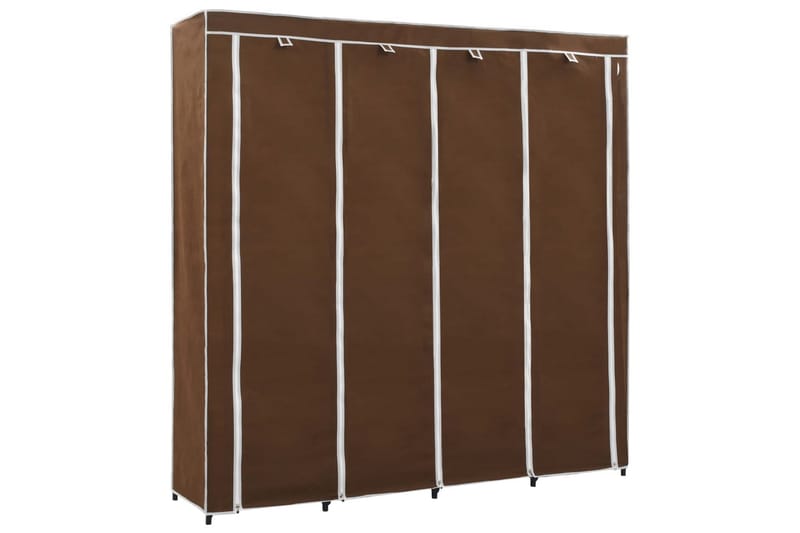Garderob med 4 utrymmen brun 175x45x170 cm - Brun - Alla Möbler - Förvaring - Garderober