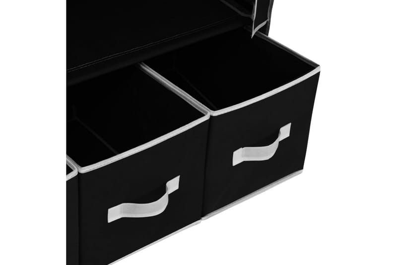 Garderob svart 87x49x159 cm tyg - Svart - Alla Möbler - Förvaring - Garderober