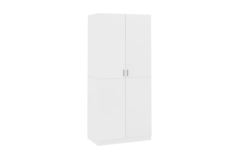Garderob vit 90x52x200 cm spånskiva - Vit - Alla Möbler - Förvaring - Garderober