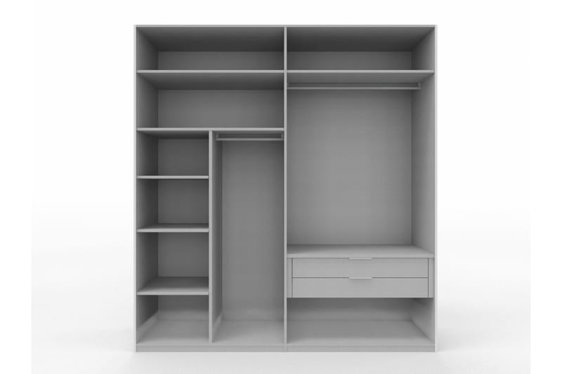 Ginorio Garderob 200 cm - Svart - Alla Möbler - Förvaring - Garderober