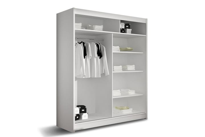 Presto Garderob 58x150 cm - Svart/Vit - Alla Möbler - Förvaring - Garderober