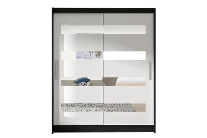 Presto Garderob 58x150 cm - Svart/Vit - Alla Möbler - Förvaring - Garderober