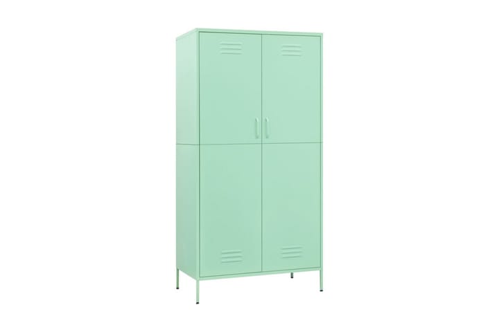 Garderob 90x50x180 cm mintgrön stål - Grön - Alla Möbler - Förvaring - Hallgarderober