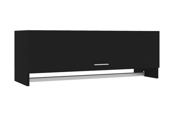 Garderob svart 100x32,5x35 cm spånskiva - Svart - Alla Möbler - Förvaring - Hallgarderober