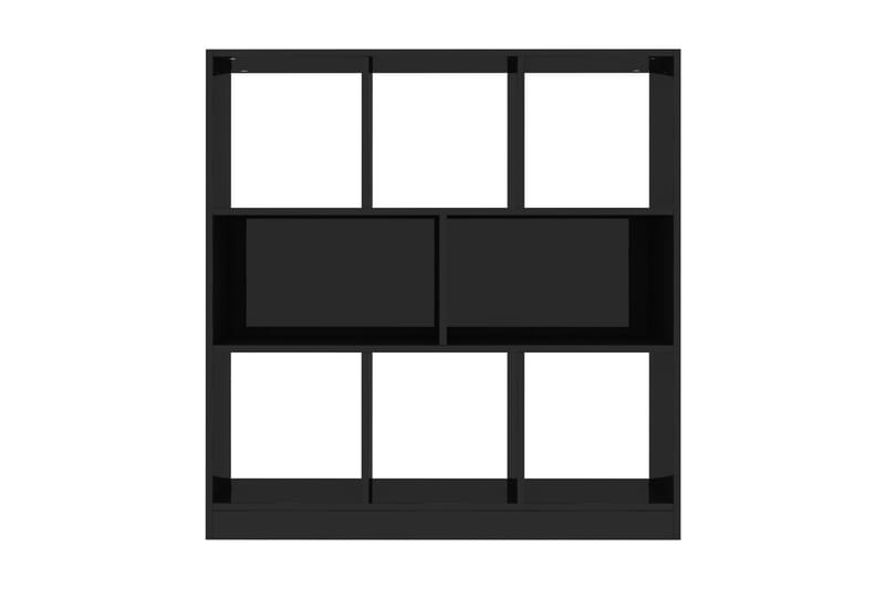 Bokhylla högglans svart 97,5x29,5x100 cm spånskiva - Svart - Alla Möbler - Förvaring - Hyllor