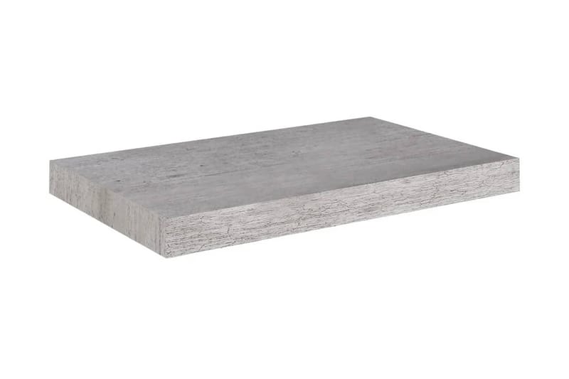 Svävande vägghylla betonggrå 50x23x3,8 cm MDF - Grå - Alla Möbler - Förvaring - Hyllor