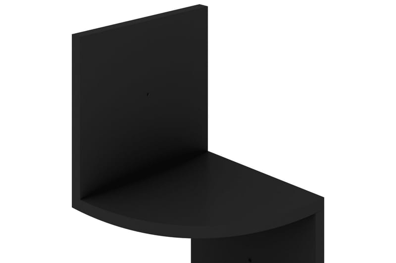 Vägghylla hörn svart 19x19x123 cm spånskiva - Svart - Alla Möbler - Förvaring - Hyllor