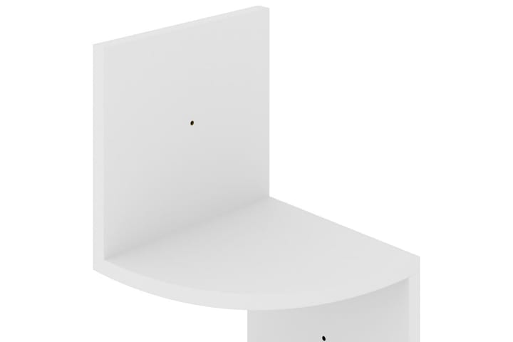 Vägghylla hörn vit 19x19x123 cm spånskiva - Vit - Alla Möbler - Förvaring - Hyllor