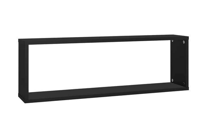Vägghylla kubformad 6 st svart 80x15x26,5 cm spånskiva - Svart - Alla Möbler - Förvaring - Hyllor