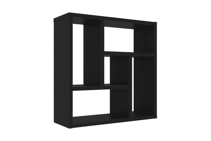 Vägghylla svart 45,1x16x45,1 cm spånskiva - Svart - Alla Möbler - Förvaring - Hyllor