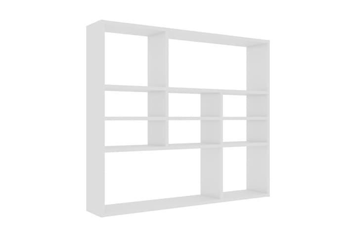 Vägghylla vit högglans 90x16x78 cm spånskiva - Vit - Alla Möbler - Förvaring - Hyllor