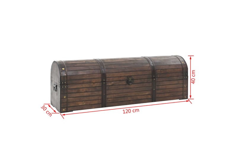 Förvaringskista massivt trä vintagestil 120x30x40 cm - Brun - Alla Möbler - Förvaring - Sängkistor