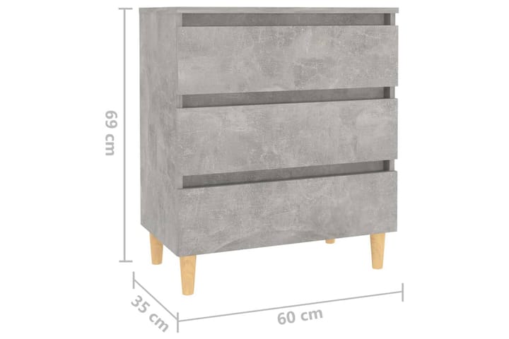 Skänk betonggrå 60x35x69 cm spånskiva - Grå - Alla Möbler - Förvaring - Skänkar