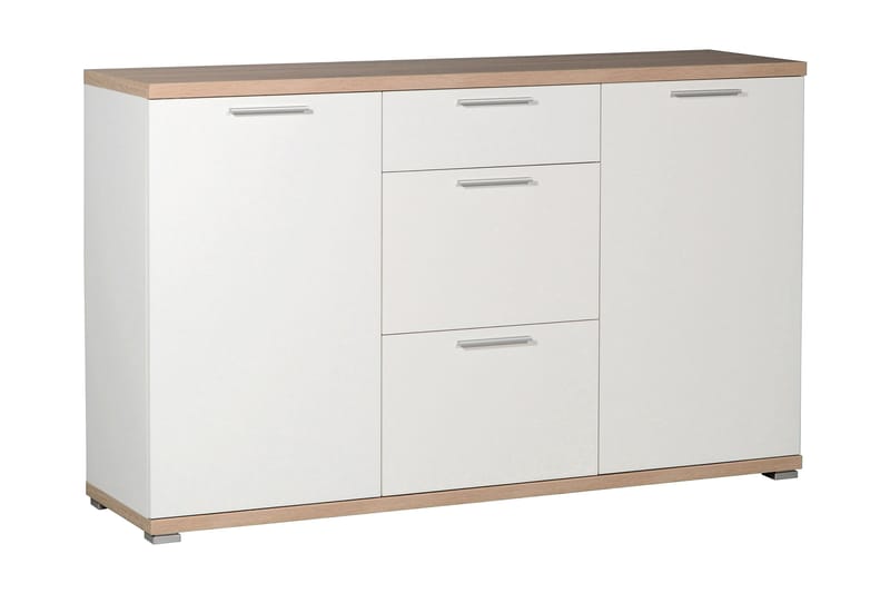 Warell Sideboard 144 cm - Ek/Vit - Vardagsrumsmöbler - Förvaring vardagsrum