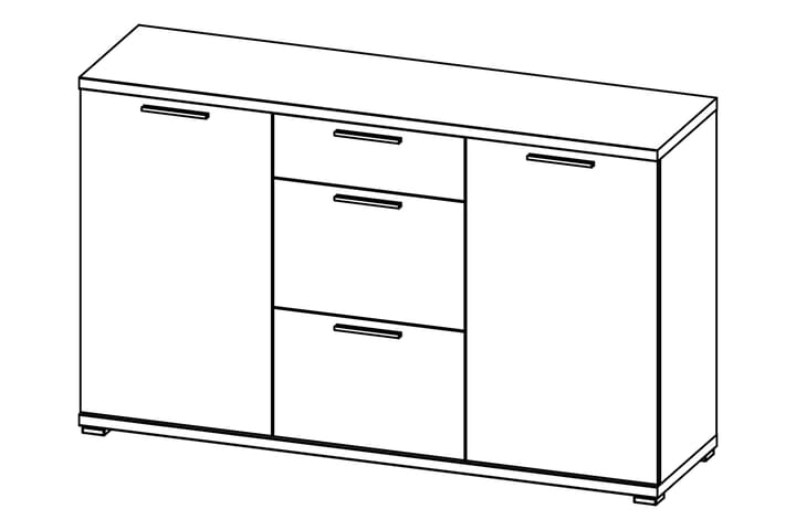 Warell Sideboard 144 cm - Ek/Vit - Alla Möbler - Förvaring - Skänkar