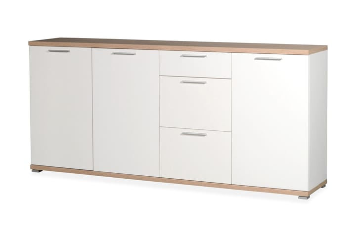 Warell Sideboard 192 cm - Ek/Vit - Vardagsrumsmöbler - Förvaring vardagsrum