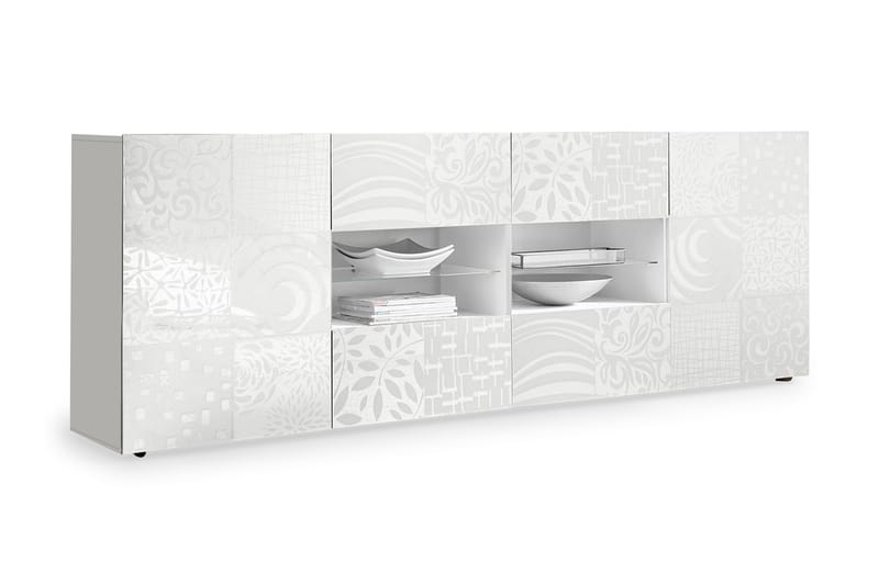 Westwik Sideboard 241 cm 4 Hyllor - Vit - Vardagsrumsmöbler - Förvaring vardagsrum