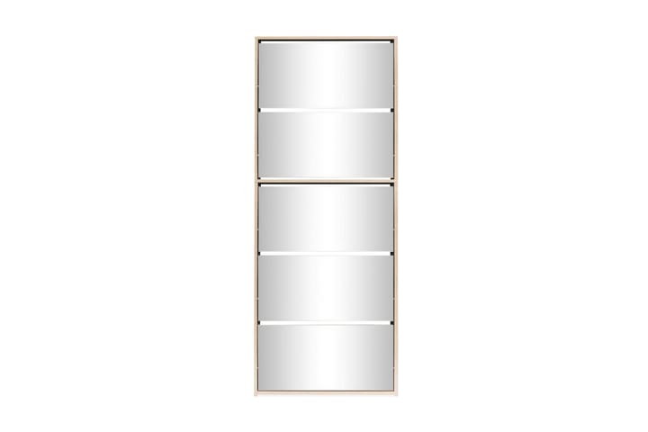 Skoskåp med 5 lådor och spegel ek 63x17x169,5 cm - Brun - Alla Möbler - Förvaring - Skoförvaring