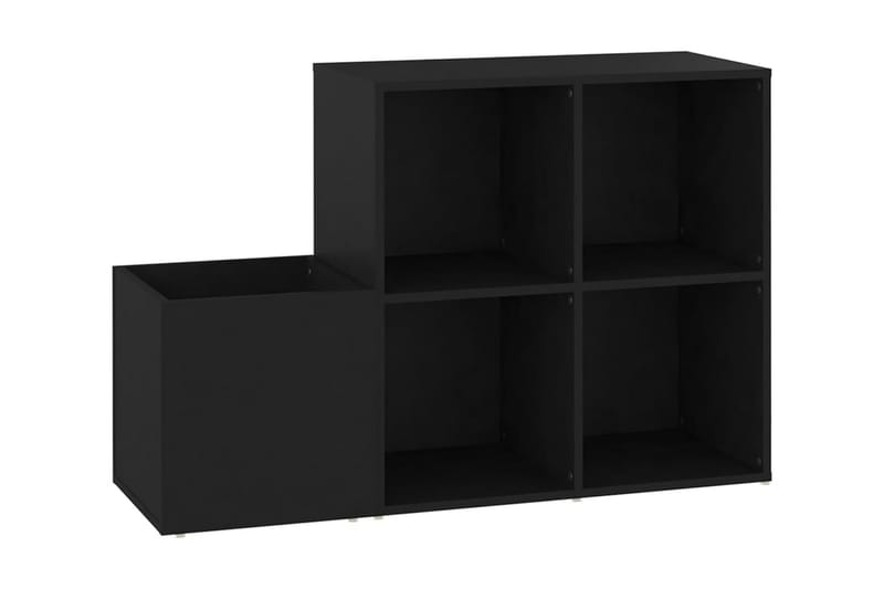 Skoskåp svart 105x35,5x70 cm spånskiva - Svart - Alla Möbler - Förvaring - Skoförvaring