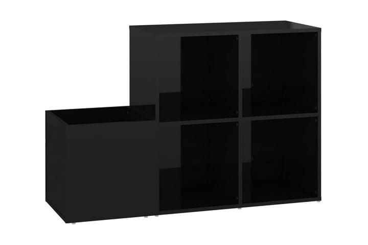 Skoskåp svart högglans 105x35,5x70 cm spånskiva - Svart - Alla Möbler - Förvaring - Skoförvaring