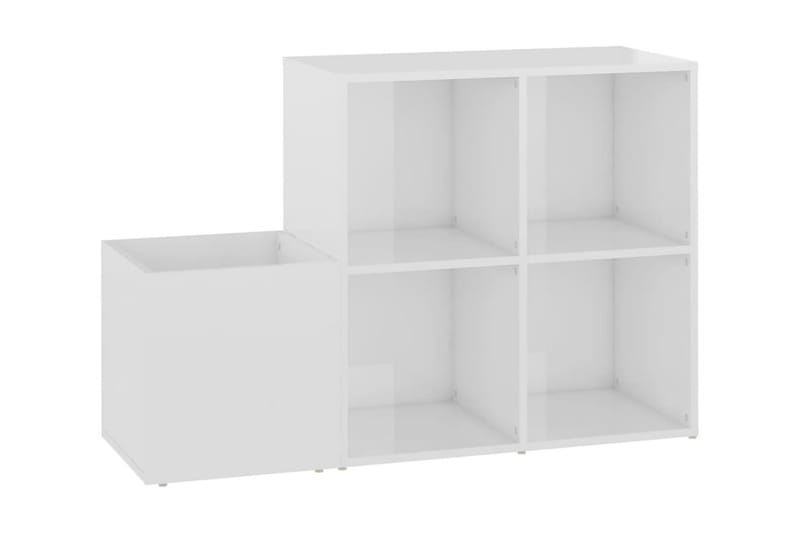 Skoskåp vit högglans 105x35,5x70 cm spånskiva - Vit - Alla Möbler - Förvaring - Hallbyråer