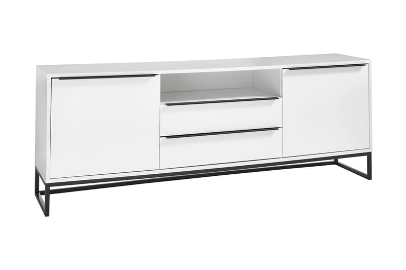 Mandt Lowboard 184 cm - Vit/Svart - Alla Möbler - Förvaring - Tv bänkar