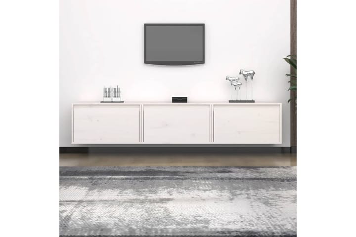 Tv-bänk 3 st vit massiv furu - Vit - Alla Möbler - Förvaring - Tv bänkar