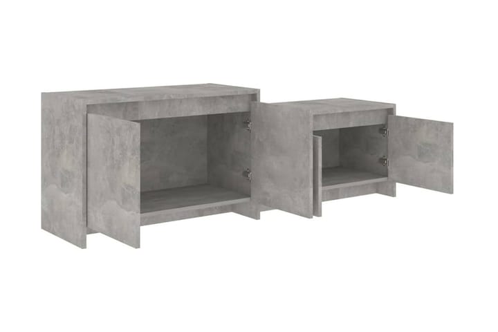 TV-bänk betonggrå 146,5x35x50 cm spånskiva - Grå - Alla Möbler - Förvaring - Tv bänkar