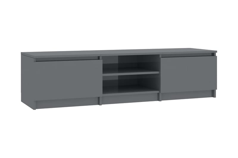 TV-bänk grå högglans 140x40x35,5 cm spånskiva - Grå - Alla Möbler - Förvaring - Tv bänkar