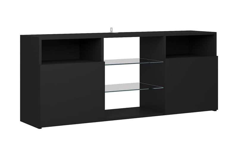 TV-bänk med LED-belysning svart 120x30x50 cm - Svart - Alla Möbler - Förvaring - Tv bänkar