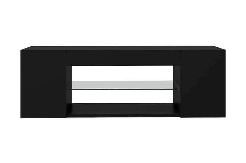 TV-bänk med LED-belysning svart 90x39x30 cm - Svart - Alla Möbler - Förvaring - Tv bänkar