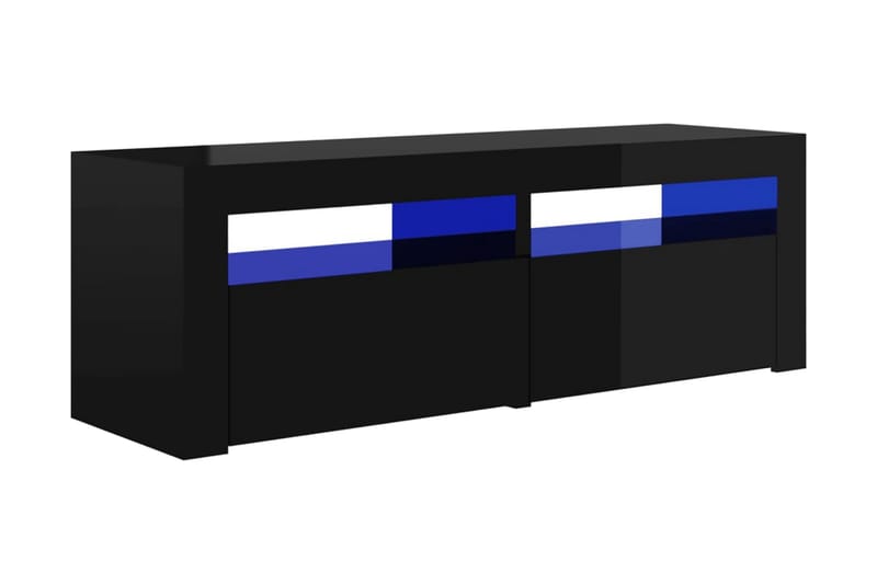 TV-bänk med LED-lampor högglans svart 120x35x40 cm - Svart - Alla Möbler - Stolar - Skrivbordsstolar