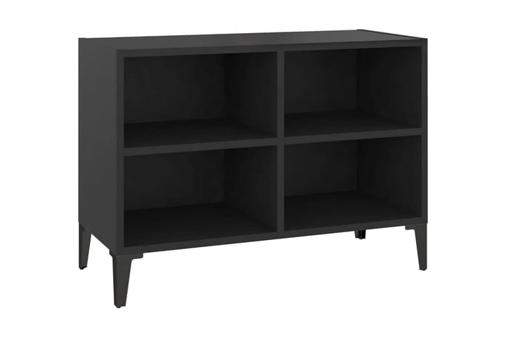 TV-bänk med metallben svart 69,5x30x50 cm - Svart - Alla Möbler - Förvaring - Tv bänkar