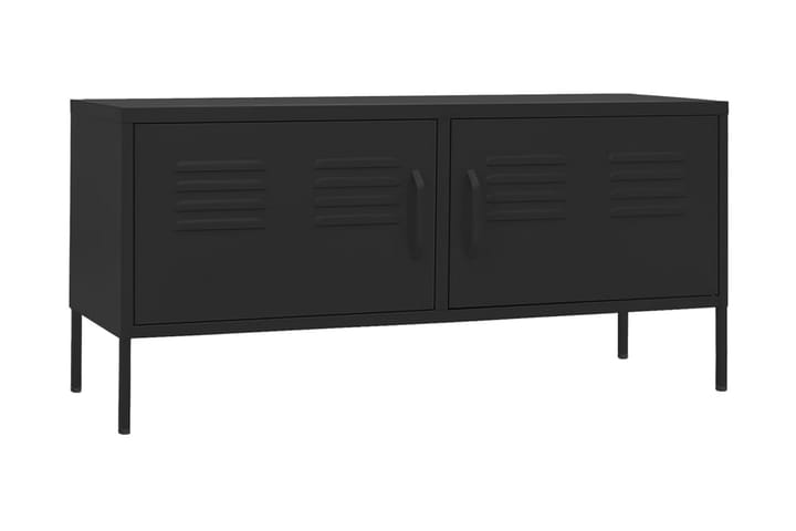 Tv-bänk svart 105x35x50 cm stål - Svart - Alla Möbler - Förvaring - Tv bänkar