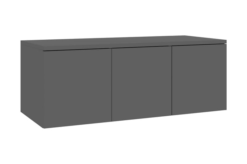 TV-bänk svart högglans 80x34x30 cm spånskiva - Svart - Alla Möbler - Förvaring - Tv bänkar