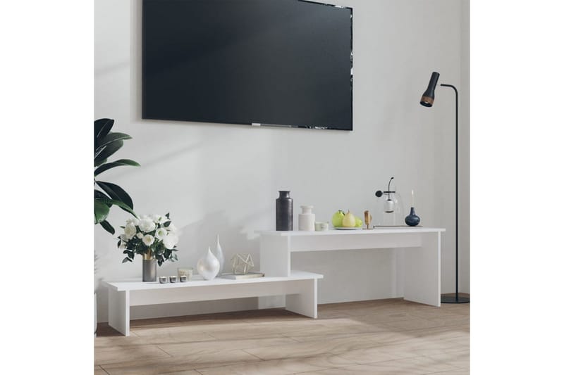 TV-bänk vit 180x30x43 cm spånskiva - Vit - Alla Möbler - Förvaring - Tv bänkar